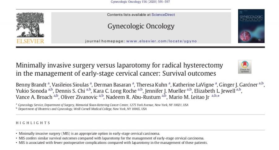 Νέα δεδομένα για τη χειρουργική αντιμετώπιση του καρκίνου του τραχήλου της μήτρας